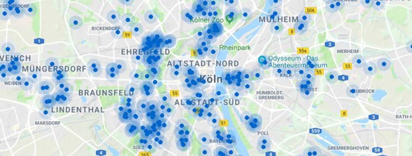 ZEIT & WERT Immobilien Immobilienmakler Köln verkaufte Immobilien Referenzmap