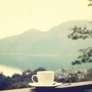 Blick vom Balkon