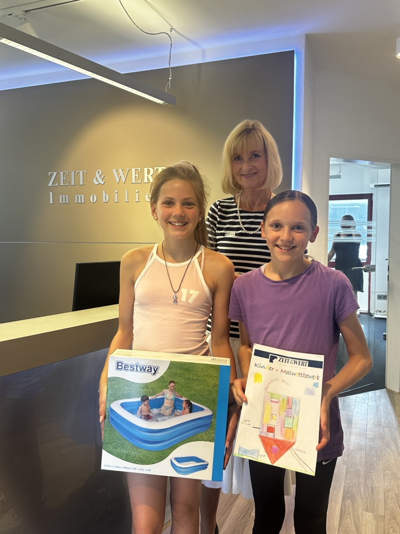 Hannah H. & Lena S. Gewinner Malwettbewerb ZEIT & WERT Immobilien