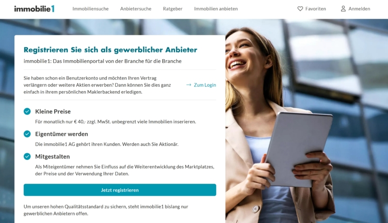 Immobilie1 nur gewerbliche Anbieter